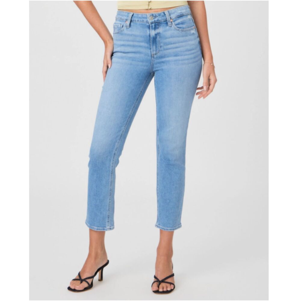 PAIGE Light Blue Ankle & Cropped Jeans